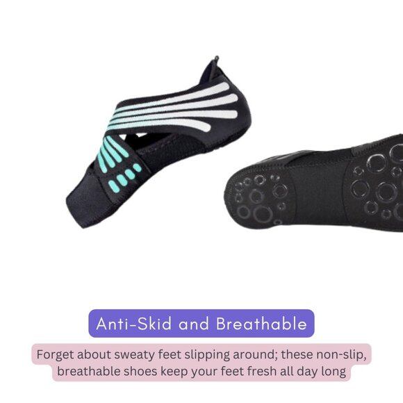 Ballet Gymnastics Figure Skating Board & Yoga Socks Shoes with Grip Pack1 Combo - Picture 8 of 10